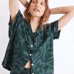 Madewell linen camp shirt in tropicale floral, size M new in bag.